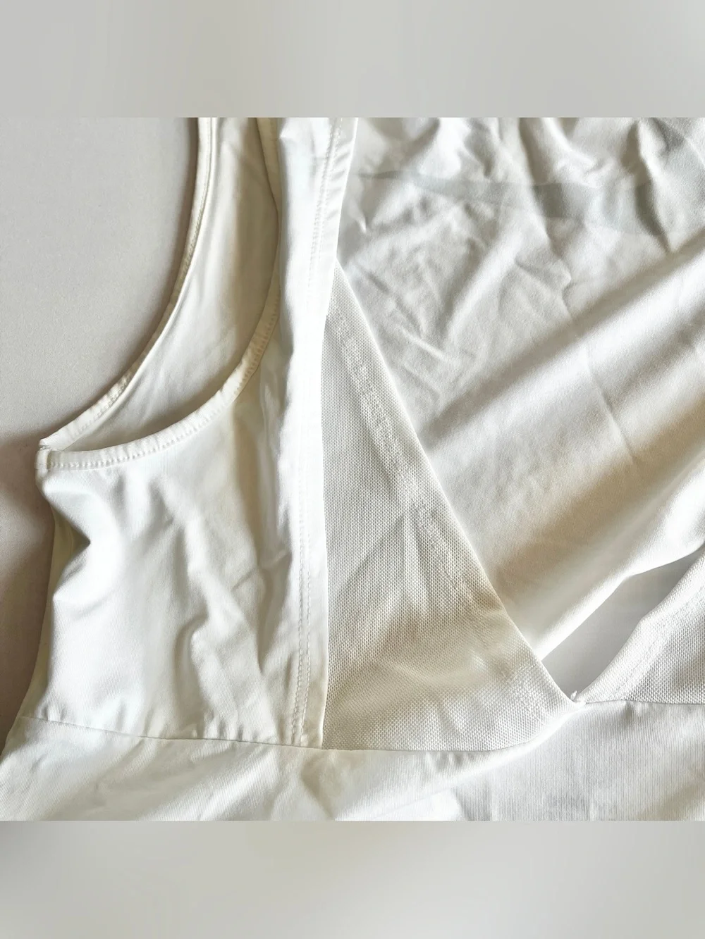 Nike Pro dri fit training tank top white womens small open mesh back strap run